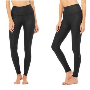 ALO HIGH-WAIST LEGGING - Black Performance Leather